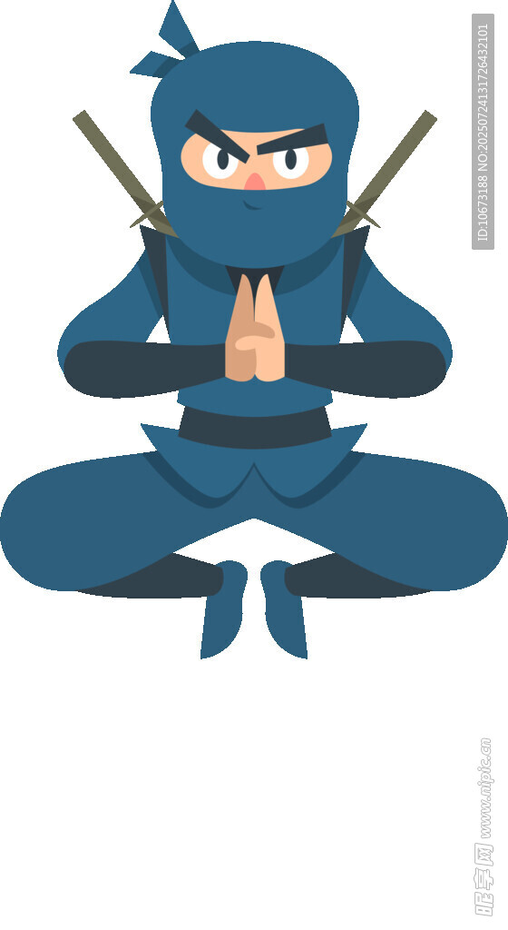 静坐的忍者武士