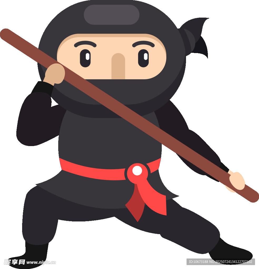 持棍忍者形象