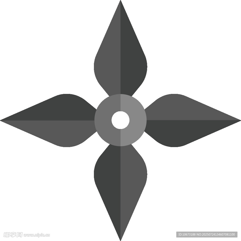 简约四瓣花形图标