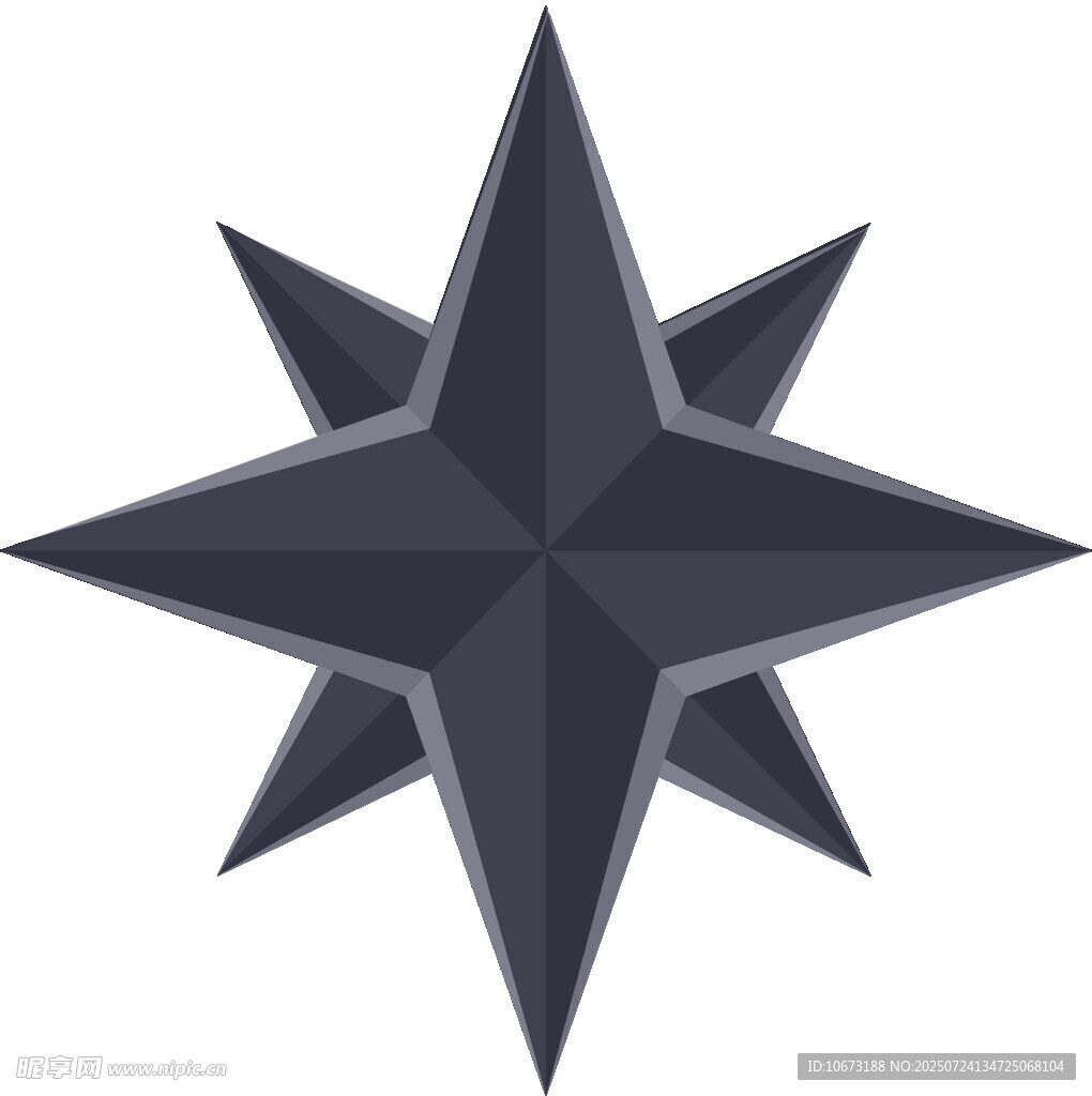 黑色八角星图标
