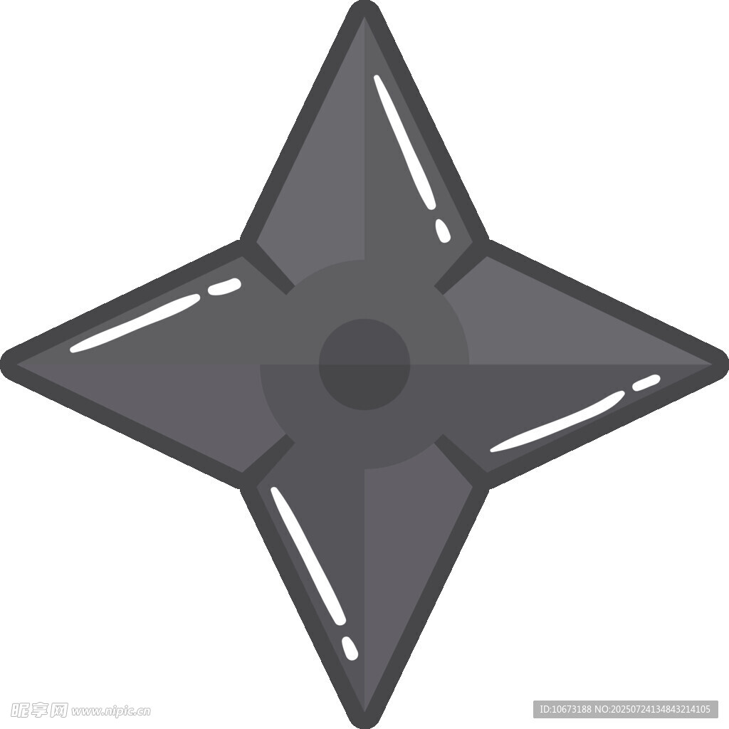 黑色五角星形状金属物品