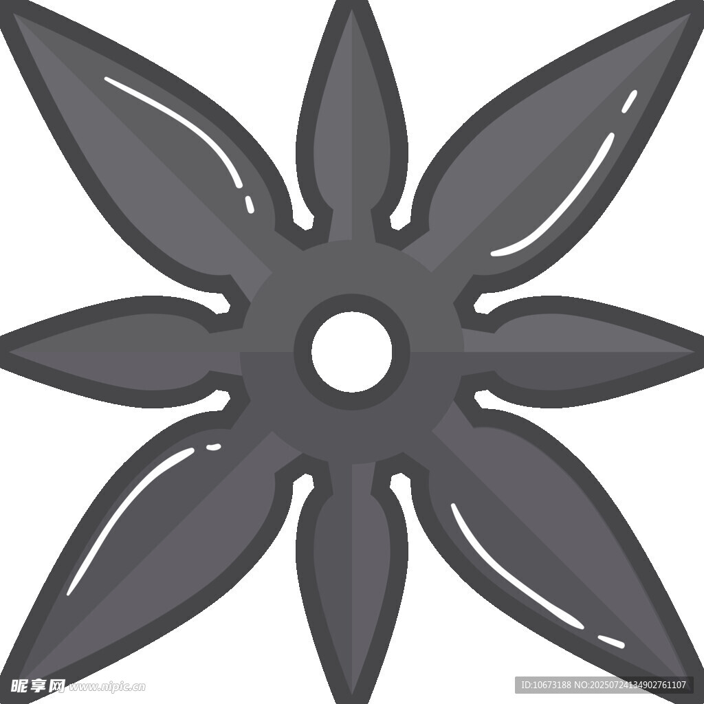 黑色花瓣状金属物件