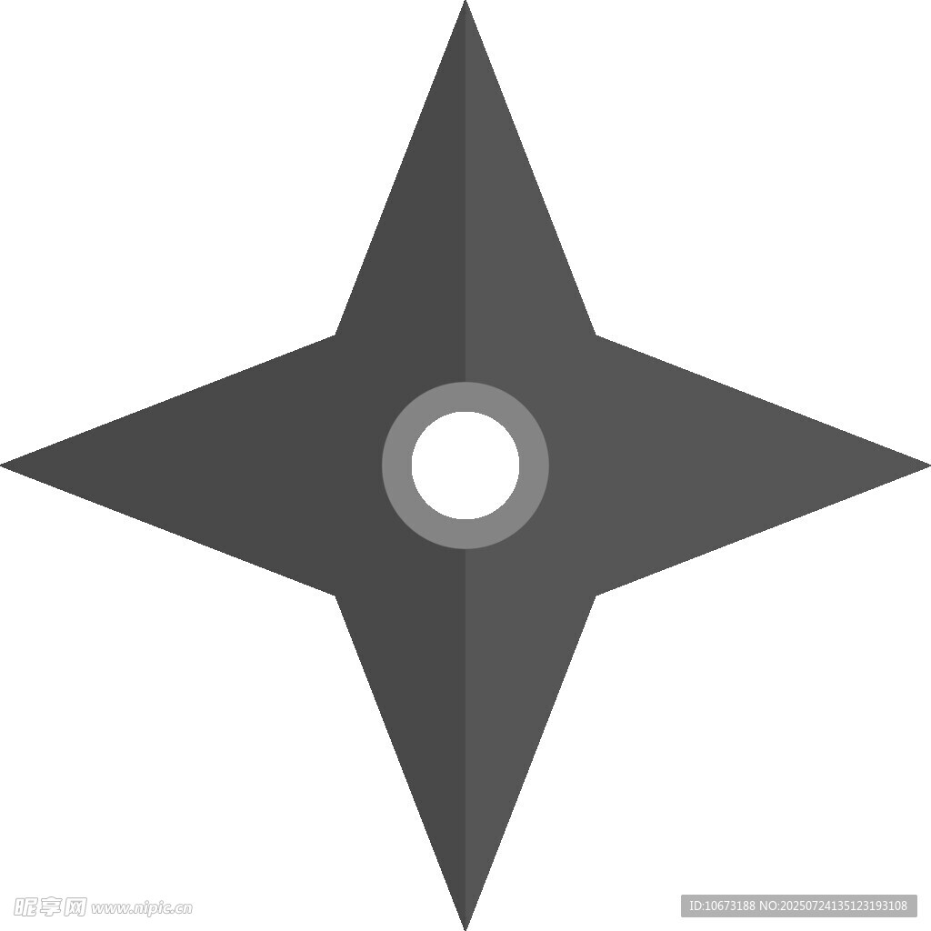 黑色四角星形刀片