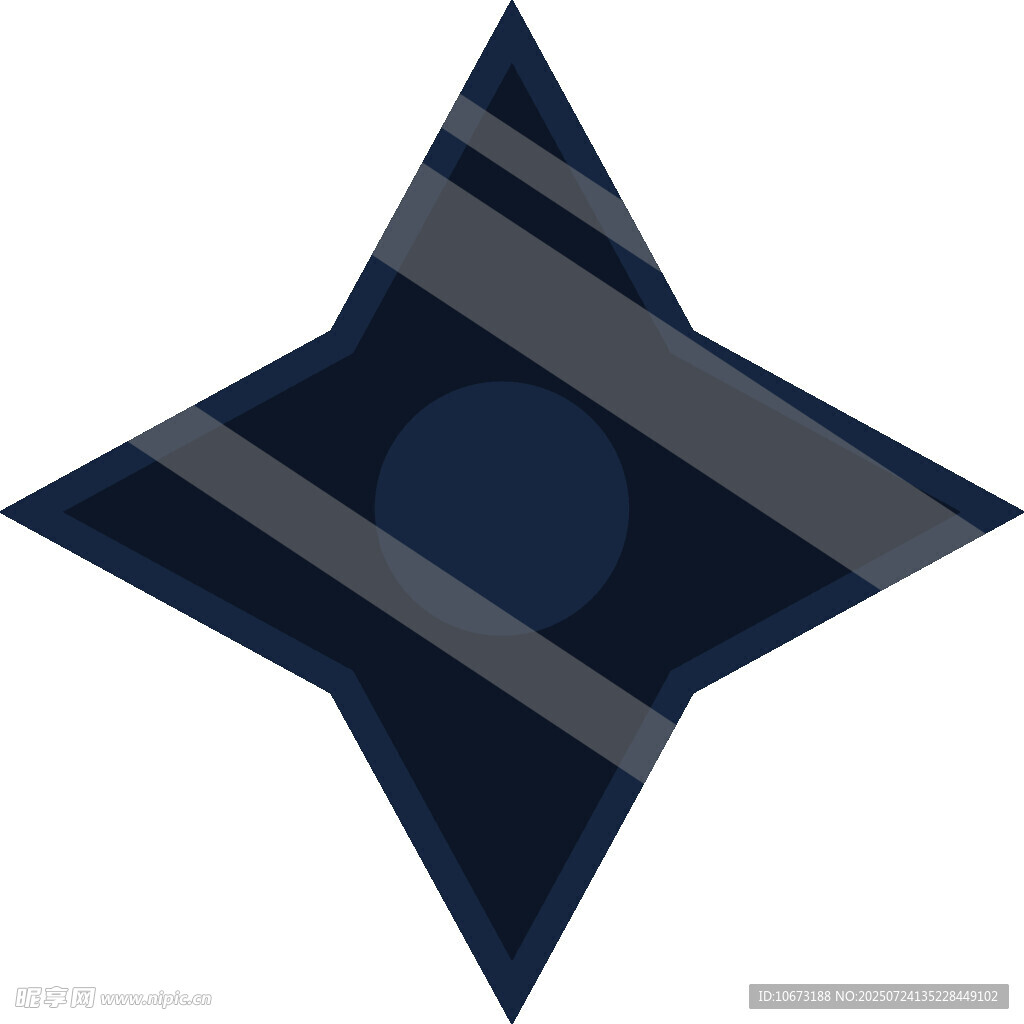 深蓝色五角星图标