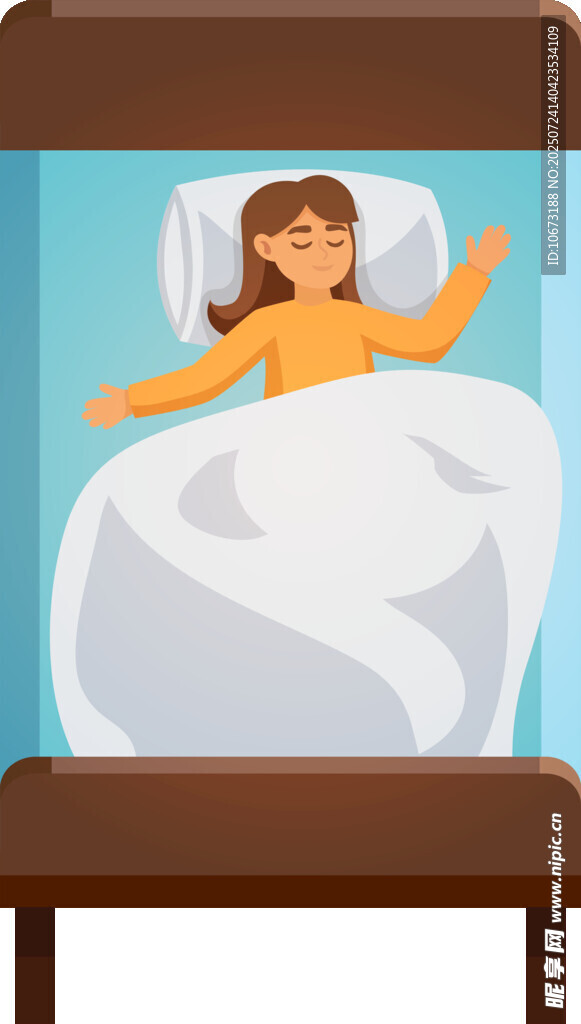 床上休憩的女性