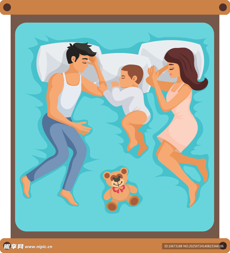 温馨家庭睡眠时刻