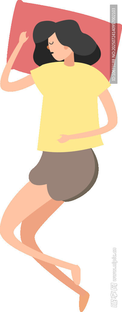 女子惬意躺卧享受舒适时光