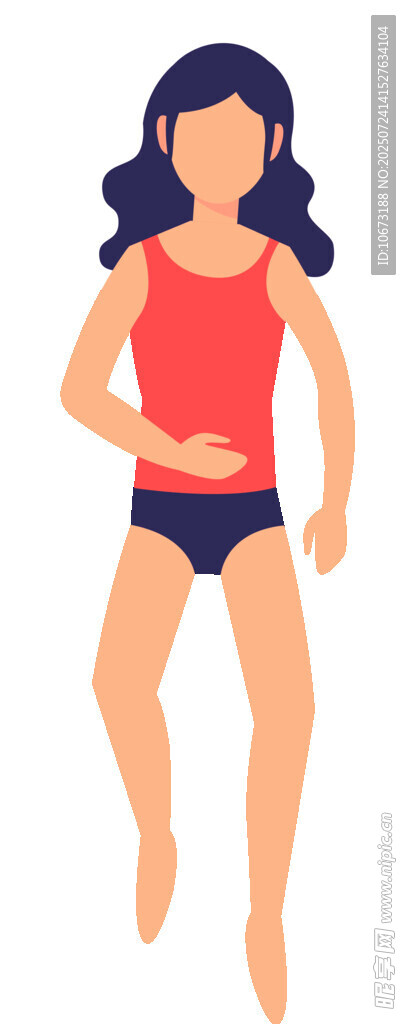 伸展的红衣女子