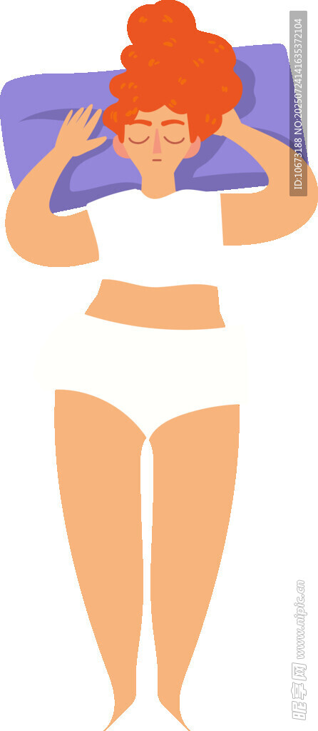 侧卧女性