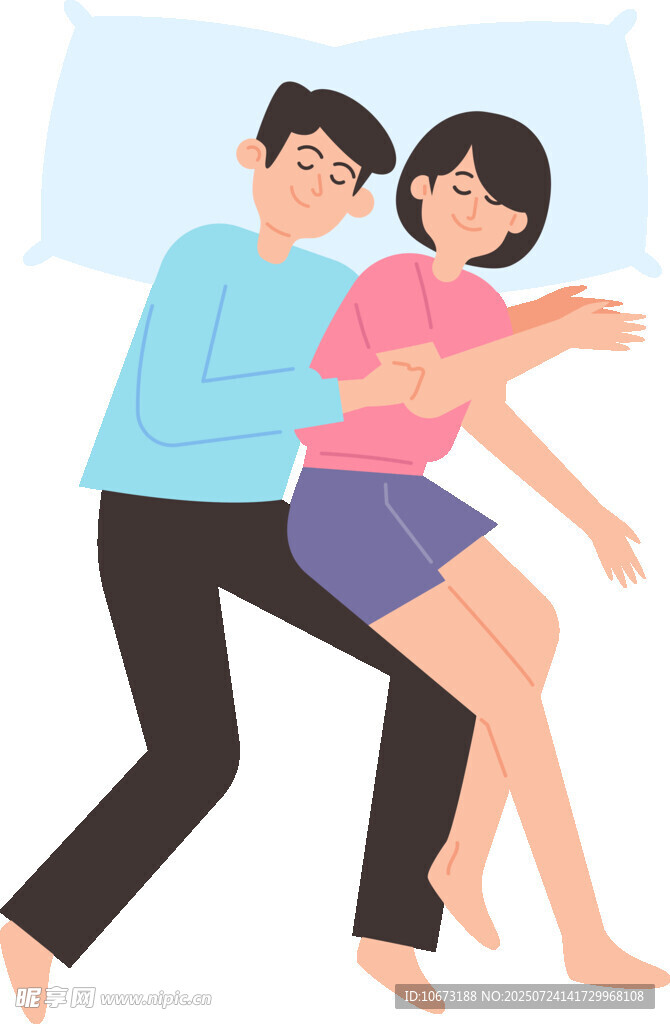 夫妻温馨同眠时刻