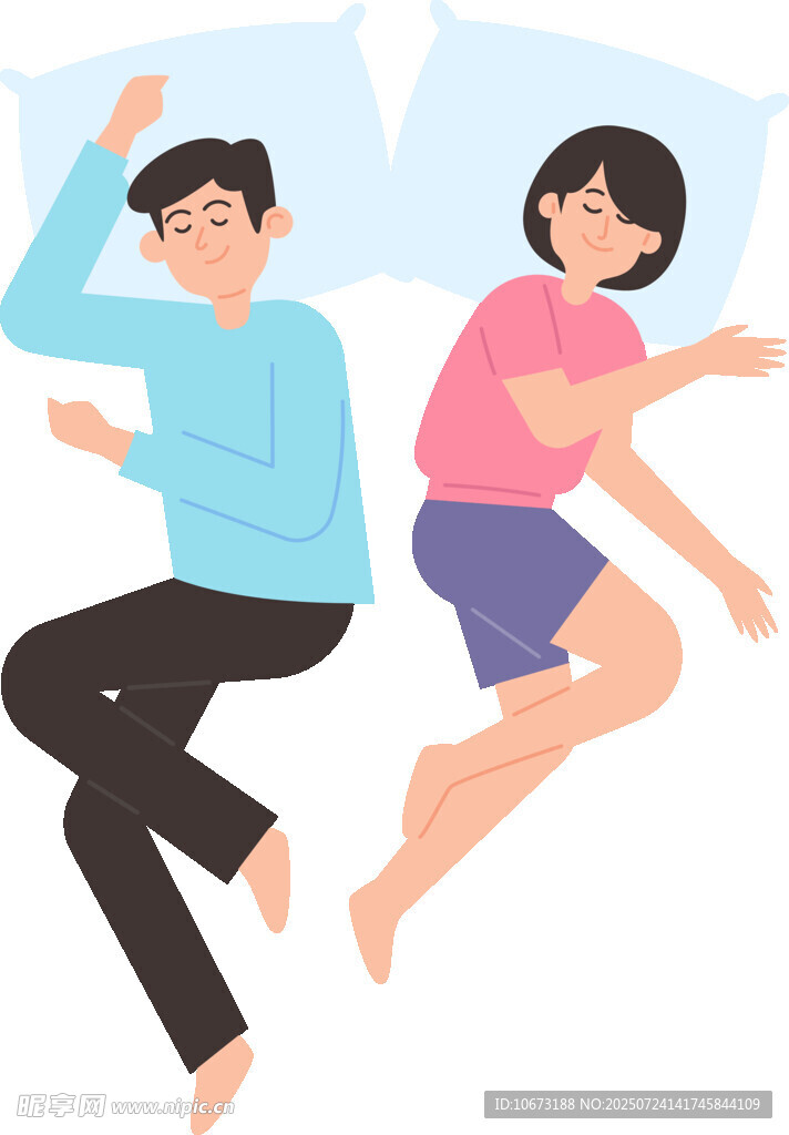 夫妻睡眠姿态图