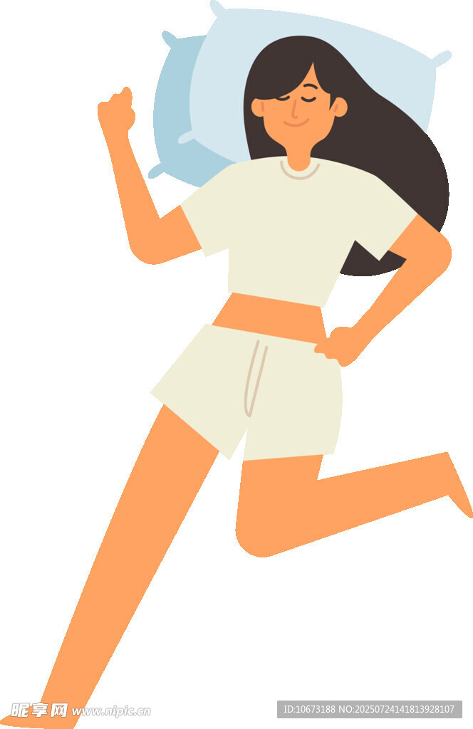 梦中奔跑的活力女性