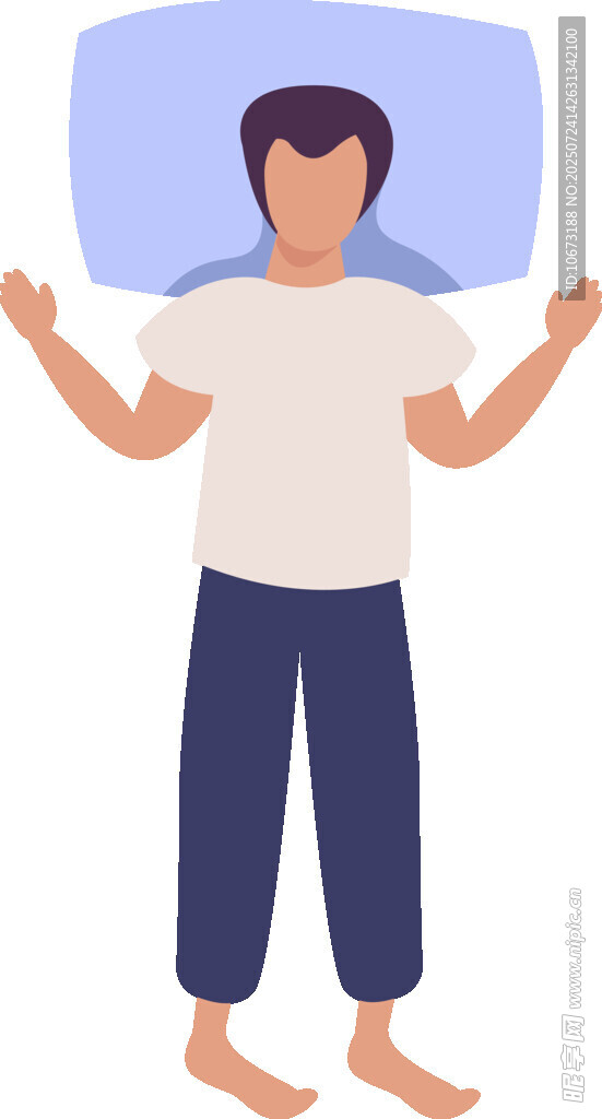 仰卧放松的男子