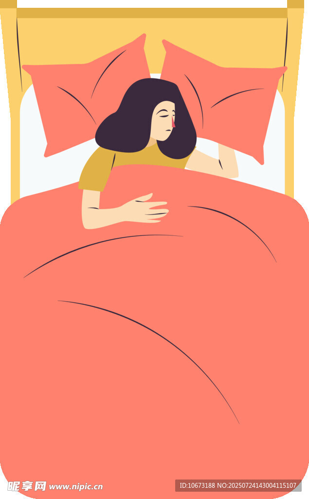 床上休憩的女子