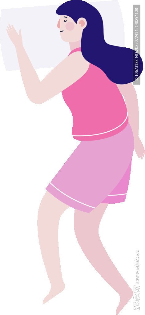 女子惬意伸展身姿