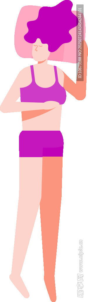 女性脑部健康主题插画