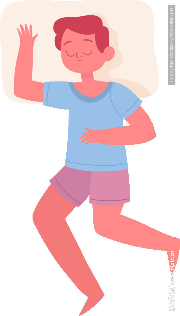 熟睡中踢腿的男子