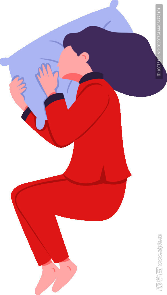 熟睡的红衣女子