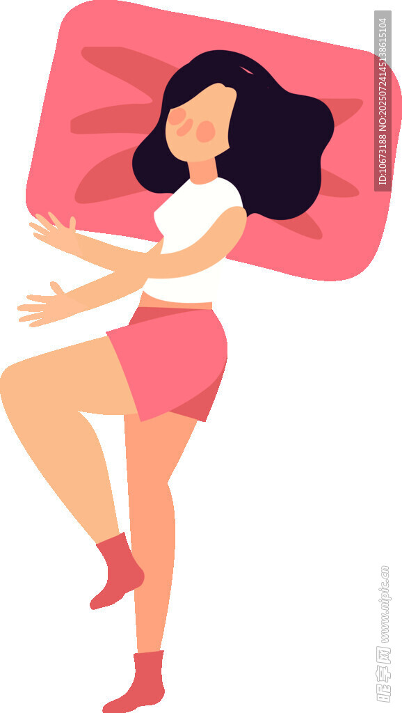 女孩惬意躺卧享受放松时刻