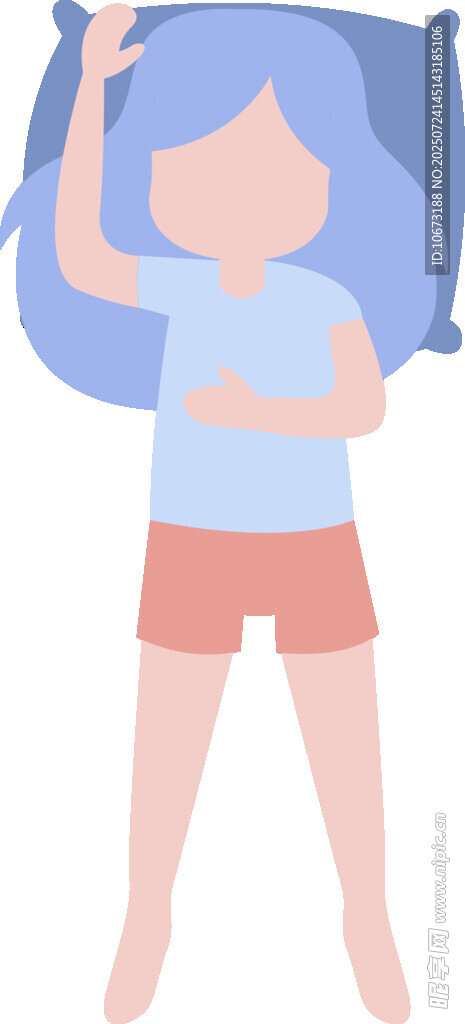 女孩惬意伸展身姿