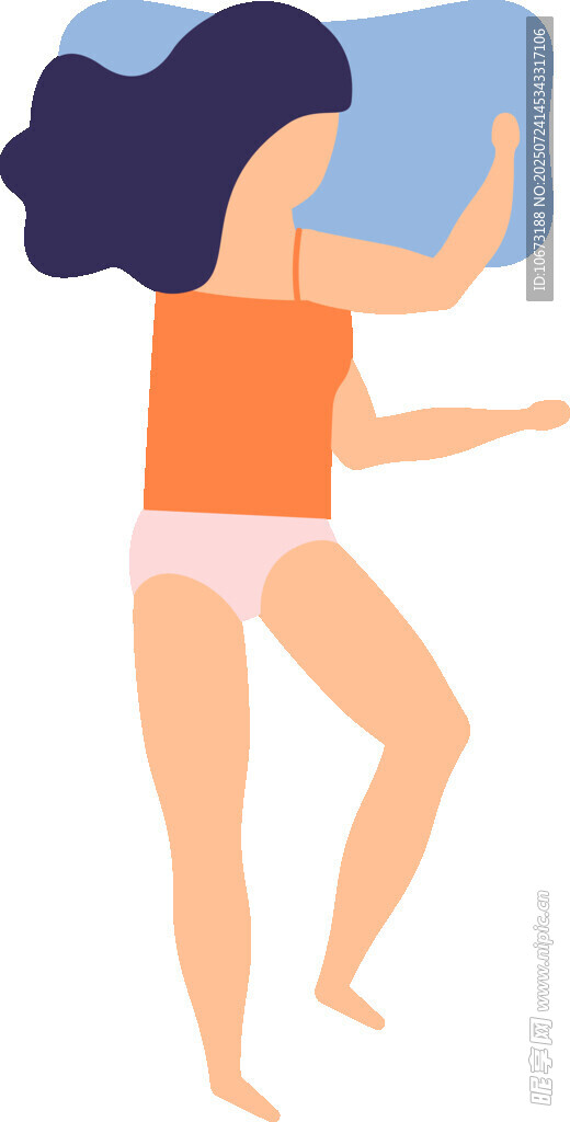 侧卧女性舒展姿态
