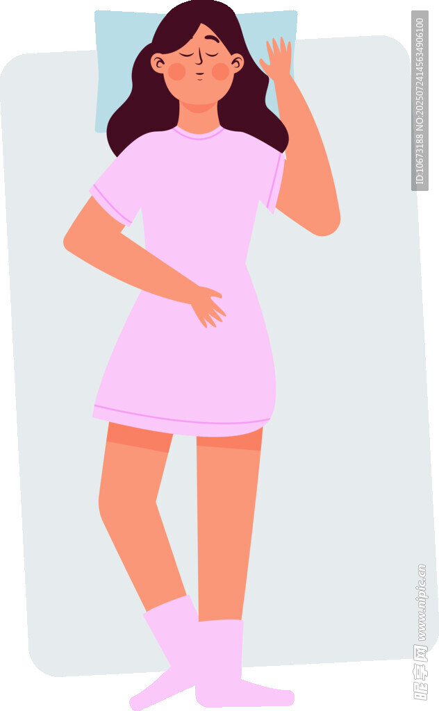 穿粉裙的休闲女性形象