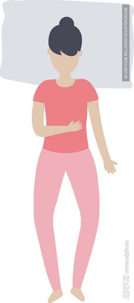 女子平躺床上休息