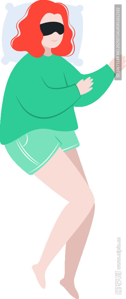 熟睡的红衣女子