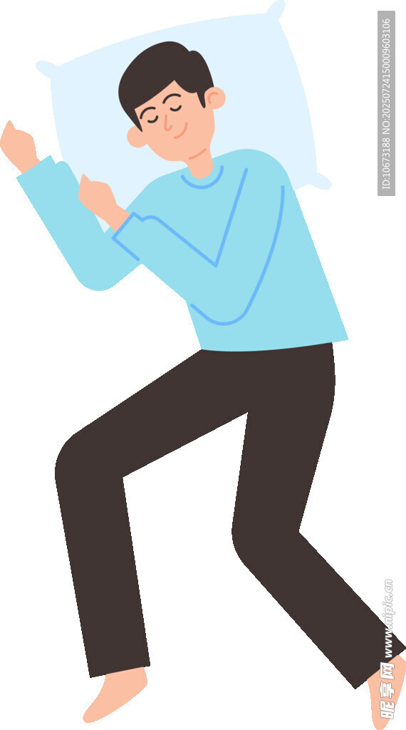 男子熟睡姿态图