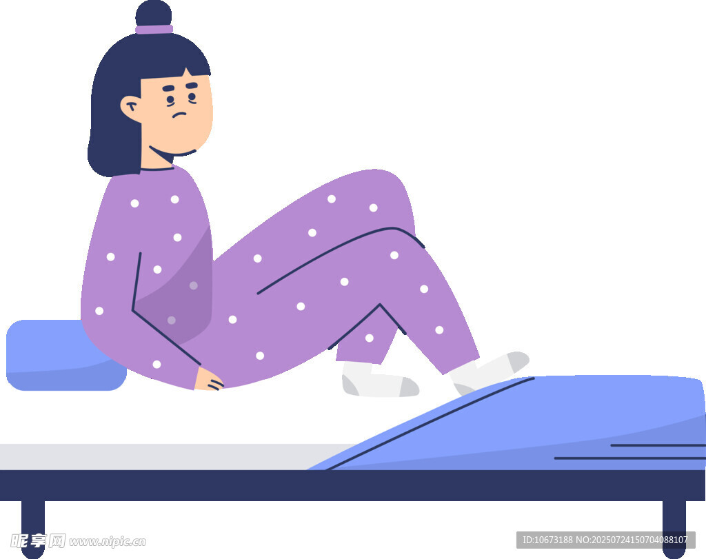 床上女子惬意放松姿态