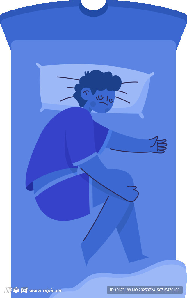 睡眠中的人肢体姿态独特
