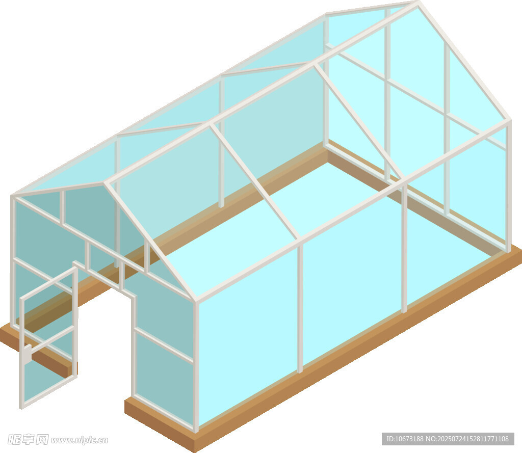 透明温室建筑模型