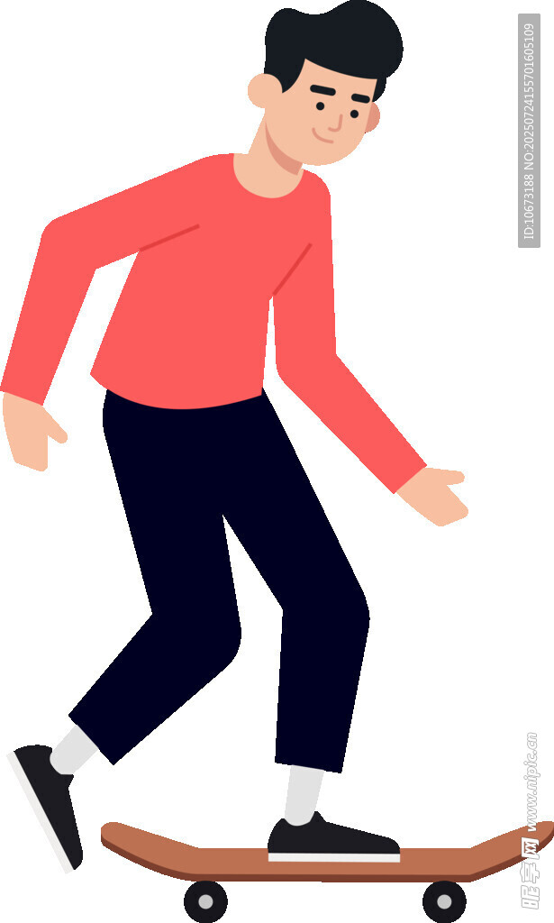 男子滑板运动瞬间