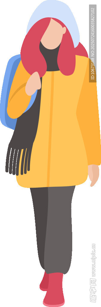 冬日时尚穿搭的活力女孩