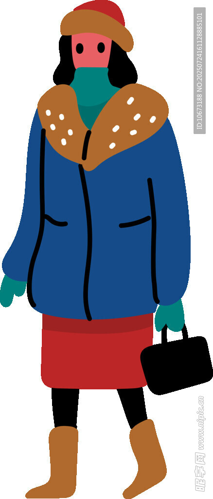 时尚保暖的冬季穿搭女性