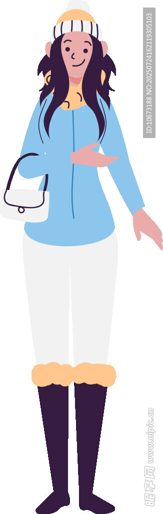 时尚民族风装扮的女性