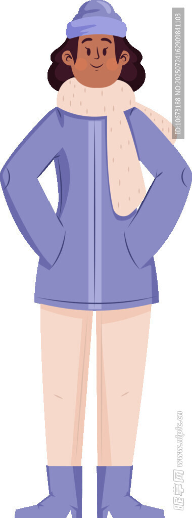 身着冬装的时尚女孩