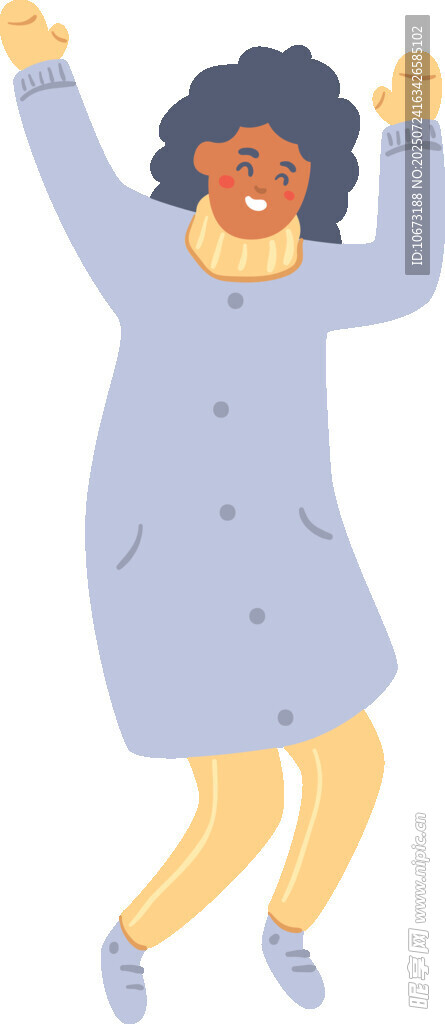 欢乐跳跃的女士