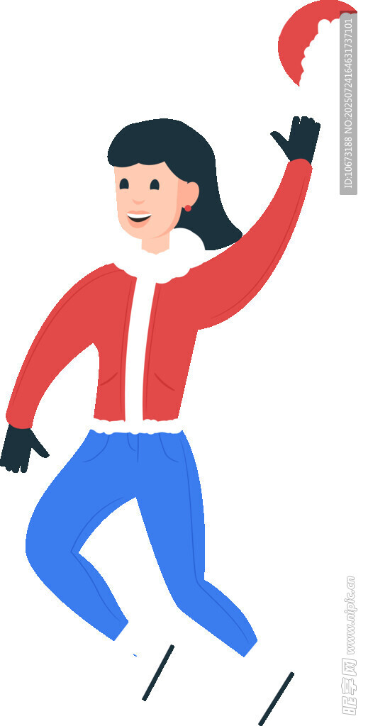 活力女孩舞动红绸