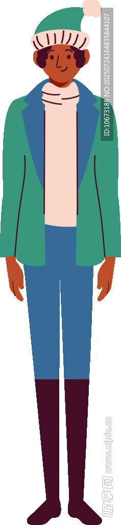 身着时尚服饰的男士形象