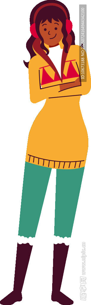 时尚装扮的自信女性