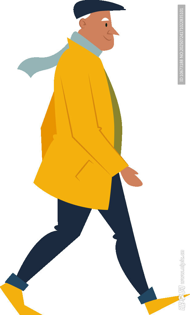 时尚男子街头漫步