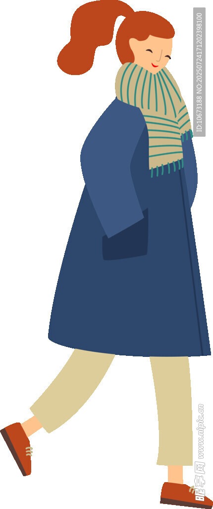 行走的时尚女子