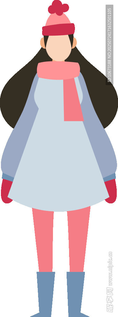 冬日可爱女孩穿搭展示