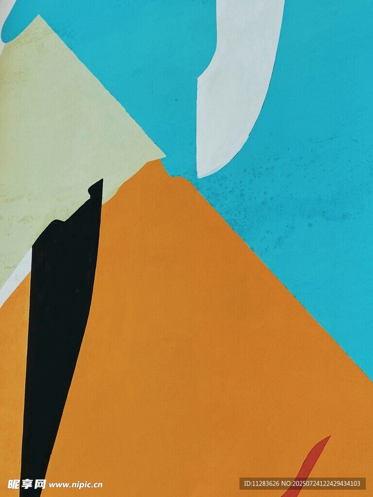 抽象几何色块艺术画面