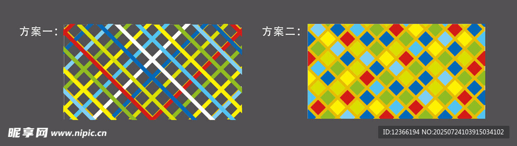 路口 多彩几何图案设计素材