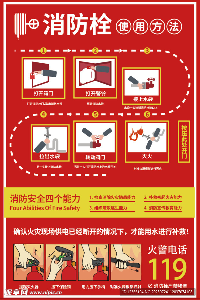 消防栓使用指南与图示