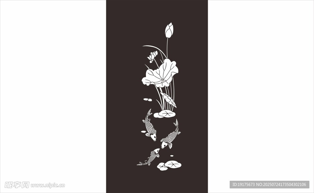 黑白花卉图案艺术设计