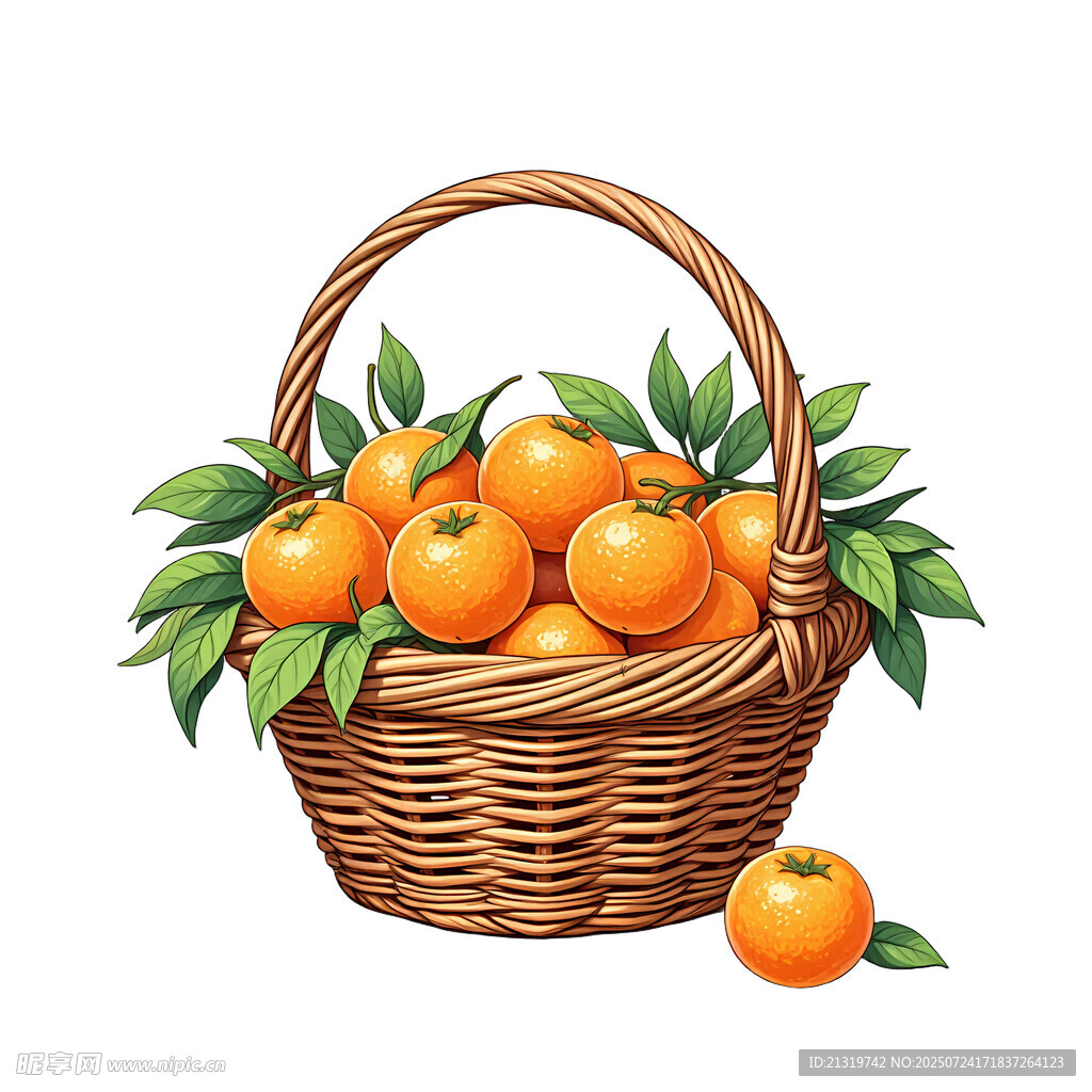 橙子插画素材