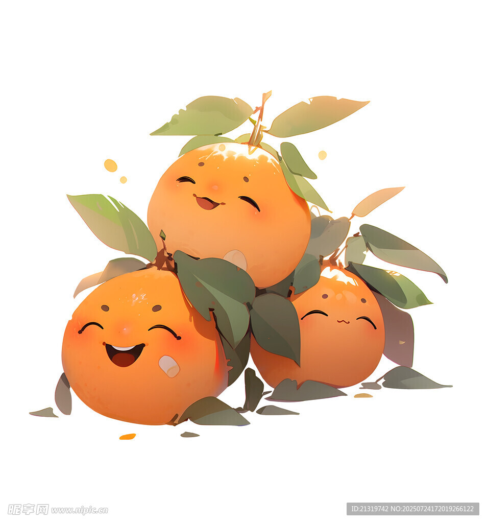 卡通橙子插画